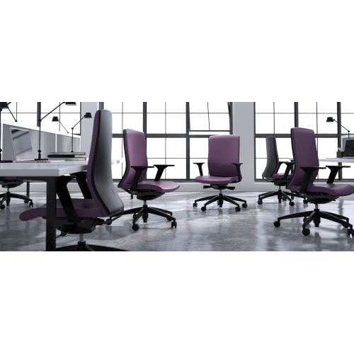 9to5 Seating Core Chair Model 2260 in Black and Yellow-4