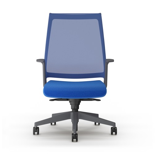 Luna Chair Model 3460 by 9to5 Seating in Blue