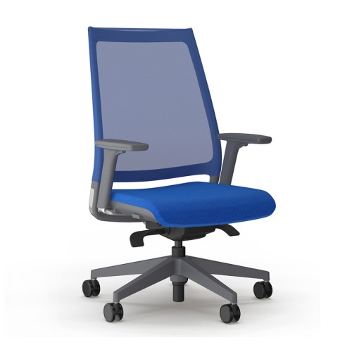 Luna Chair Model 3460 by 9to5 Seating in Blue-1