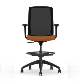 Neo Chair Model 3160 CY30 by 9to5 Seating in Orange