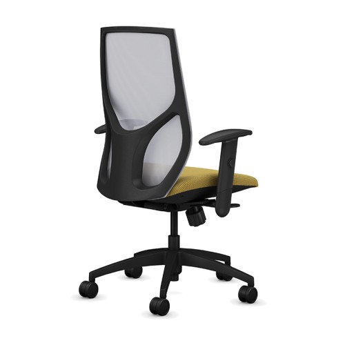 Vault Chair Model 1460 by 9to5 Seating in Yellow-1