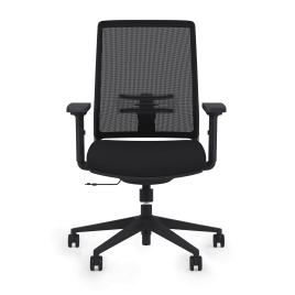 9to5Seating @206 - Office Chair, Color Black, Contemporary Design, Comfort And Elegance, Steel Base On Castors | Desk Work