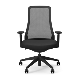 9to5Seating Vito - Office Chair, Color Black, Modern Styling With Intuitive Ergonomics, Steel Base On Castors | Workstations