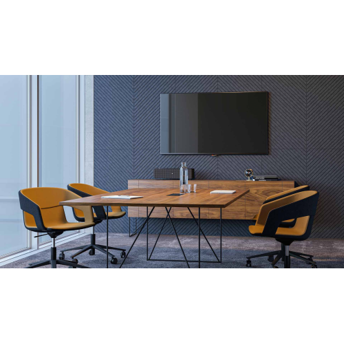 AIR conference table by Narbutas in dark walnut colour with dimensions 220x130x74 cm-3