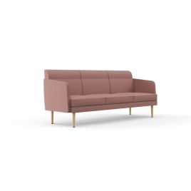 Three-seater sofa ARCIPELAGO from Narbutas in dusty pink with dimensions 200x70x83 cm and backrest height 42 cm