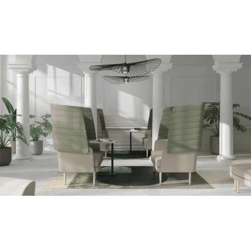 Three-seater sofa ARCIPELAGO from Narbutas in dusty pink with dimensions 200x70x83 cm and backrest height 42 cm-3