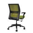 SitOnIt Amplify task chair with medium back, mesh back, green fabric seat, black frame, on wheels-2