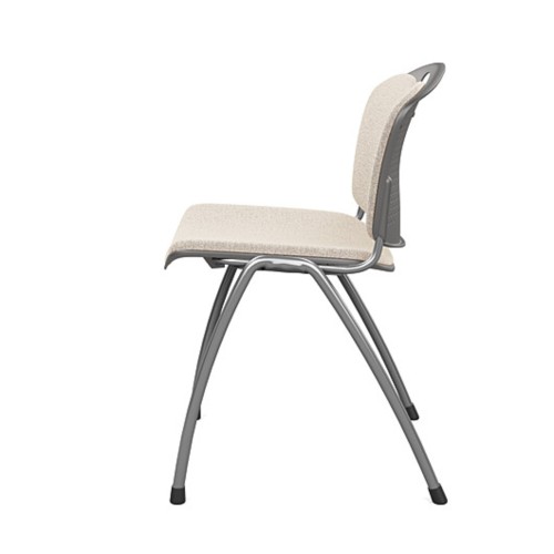 Anytime multipurpose chair by SitOnIt in beige with upholstered back and seat-3