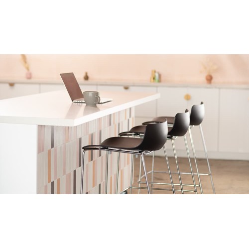 SitOnIt Baja Wire Rod Multi-Purpose Chair in Yellow with Upholstered Back and Seat-6