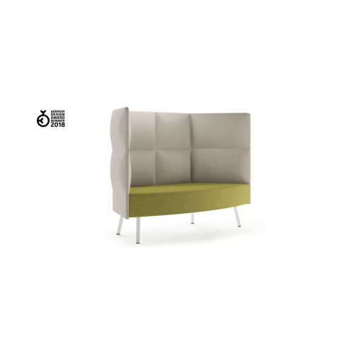 A lounge chair with CUMULUS panels from Narbutas in beige with dimensions of 107x69x113 cm and a backrest height of 42 cm