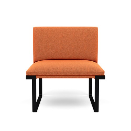 SitOnIt Cameo Modular Single Lounge Seat in Orange Without Armrests-4