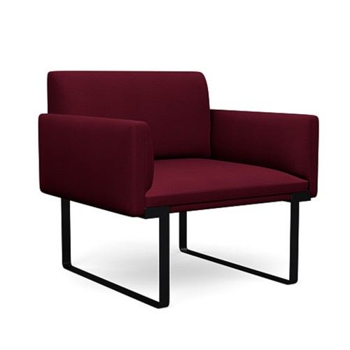 SitOnIt Cameo Modular Single Lounge Seat in Burgundy