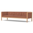 Cube - living room sofa 2 meters and 54 cm long, leather - brown, MH07-4