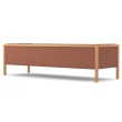 Cube - living room sofa 2 meters and 54 cm long, leather - brown, MH07-1