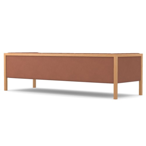 Cube - living room sofa 2 meters and 54 cm long, leather - brown, MH07-1