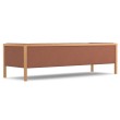 Cube - living room sofa 2 meters and 54 cm long, leather - brown, MH07-3