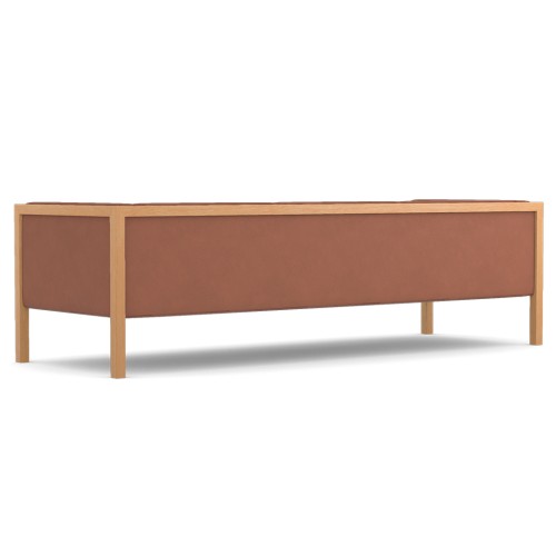 Cube - living room sofa 2 meters and 54 cm long, leather - brown, MH07-3