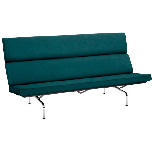 Eames compact - living room sofa, fabric - dark green, ZB325