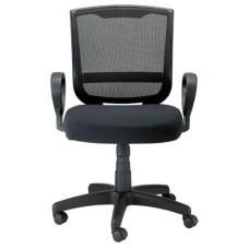 Office chair on castors, Maze LOOP arms, fabric on the seat, backrest - mesh, black color
