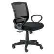 Office chair on castors, Maze LOOP arms, fabric on the seat, backrest - mesh, black color-1