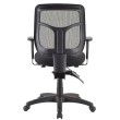Office chair on castors, Apollo medium back rest, fabric on the seat, backrest - mesh, black color-2