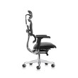 Office chair on castors, Ergohuman leather with headrest, black color-4