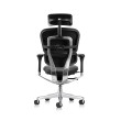 Office chair on castors, Ergohuman leather with headrest, black color-2