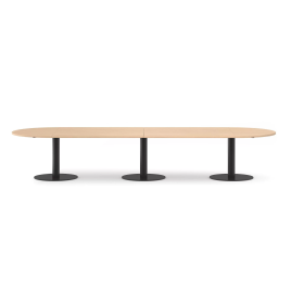 FORUM conference table by Narbutas in bleached oak colour with dimensions 420x140x74 cm