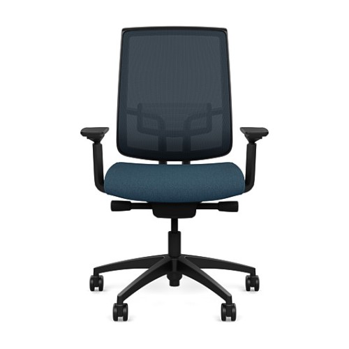 Office chair on castors - Focus 2.0 from SitOnIt, dark blue color