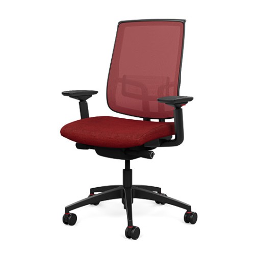 Office chair on castors - Focus 2.0 from SitOnIt, red color-4
