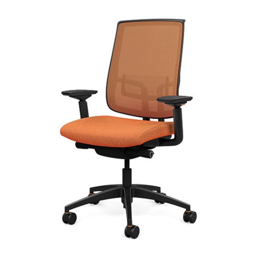 Office chair on castors - Focus 2.0 from SitOnIt, orange color-4