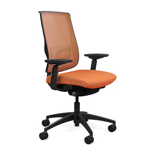 Office chair on castors - Focus 2.0 from SitOnIt, orange color-3