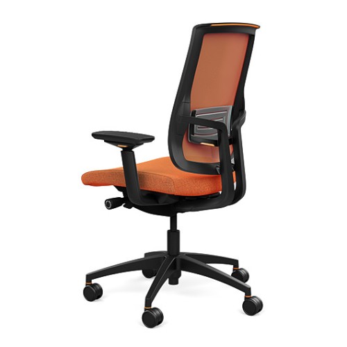 Office chair on castors - Focus 2.0 from SitOnIt, orange color-1
