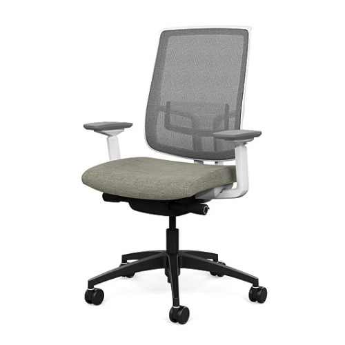 Office chair on castors - Focus 2.0 from SitOnIt, white color-4