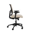 Focus 2.0 executive chair by SitOnIt with medium back, back material - mesh, seat - beige fabric, black frame, on wheels-1
