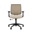 Focus 2.0 executive chair by SitOnIt with medium back, back material - mesh, seat - beige fabric, black frame, on wheels-6