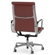Eames - office chair on casters, high back, base - polished aluminum, fabric - red, ZMD23-4