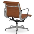 Eames - office chair on casters, medium back, base - polished aluminum, fabric - orange, ZMD19-4