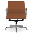 Eames - office chair on casters, medium back, base - polished aluminum, fabric - orange, ZMD19-1