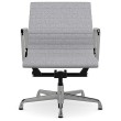 Eames - office chair on casters, medium back, base - polished aluminum, fabric - gray, 8MD04-1