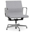 Eames - office chair on casters, medium back, base - polished aluminum, fabric - gray, 8MD04-2