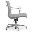 Eames - office chair on casters, medium back, base - polished aluminum, fabric - gray, 8MD04-3