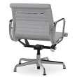 Eames - office chair on casters, medium back, base - polished aluminum, fabric - gray, 8MD04-4