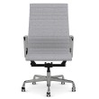 Eames - office chair on casters, high back, base - polished aluminum, fabric - gray, 8MD04-1