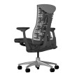 Embody - office chair on casters, base - Graphite / Titanium, fabric - light gray, HA09-4