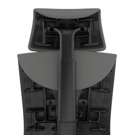 Headrest for Embody chair, black, made of Rhythm fabric