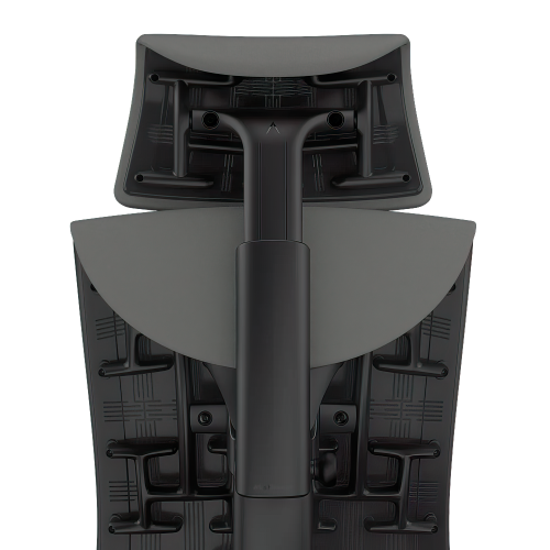 Headrest for Embody chair, black, made of Rhythm fabric