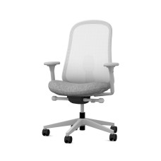 Lino - office chair on casters, base - gray, gray fabric, 1ZGF88