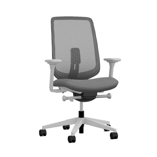 Verus - office chair on casters, base - gray, fabric - gray, 3EP18-1