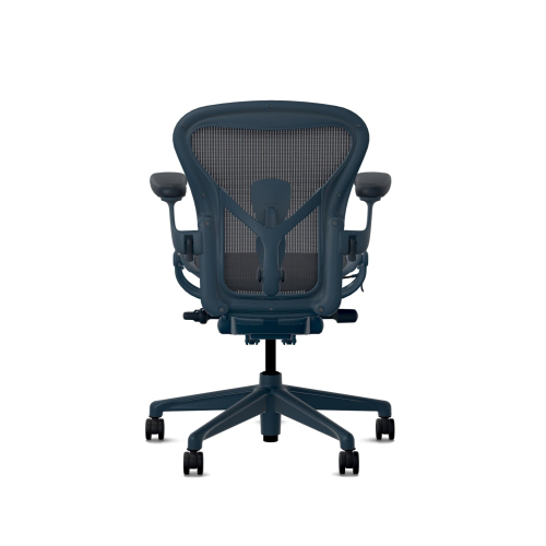 Herman Miller Aeron - Office Chair, Size A, Color Blue, Steel Base With Polyamide Castors | Long Hours Comfort-4